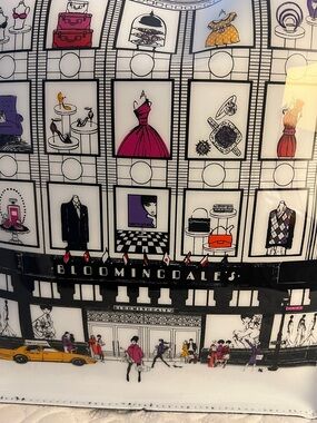 Bloomingdale's Tote Bag with Black, White, Pink, Purple, Orange Accents